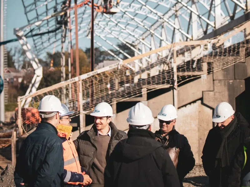 Estadio Ewaldo Klein presenta un 36% de avance tras seis meses de obras