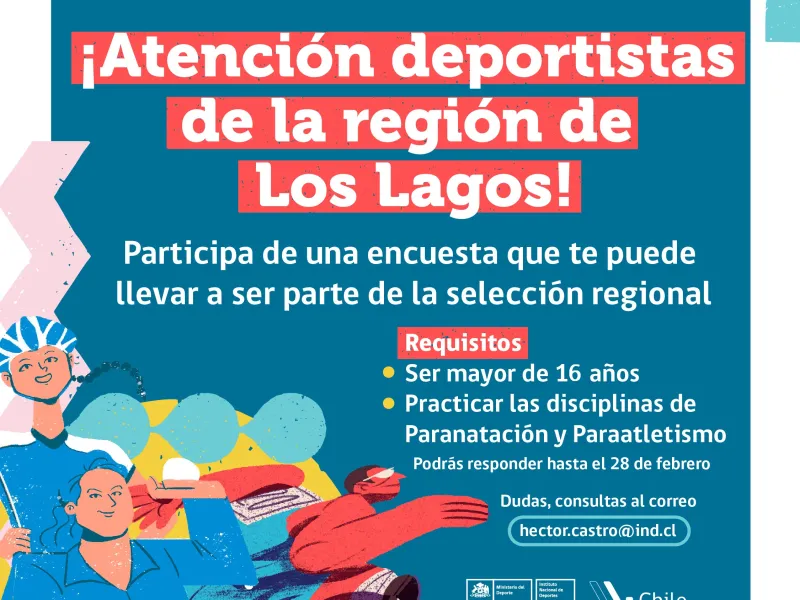 IND convoca a deportistas a conformar la selección regional de los Juegos Binacionales de Paraaraucanía 2023