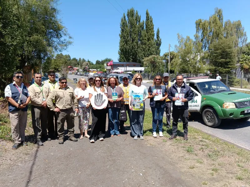 Operativo intersectorial fiscalizó y entregó recomendaciones a turistas en sector Las Cascadas