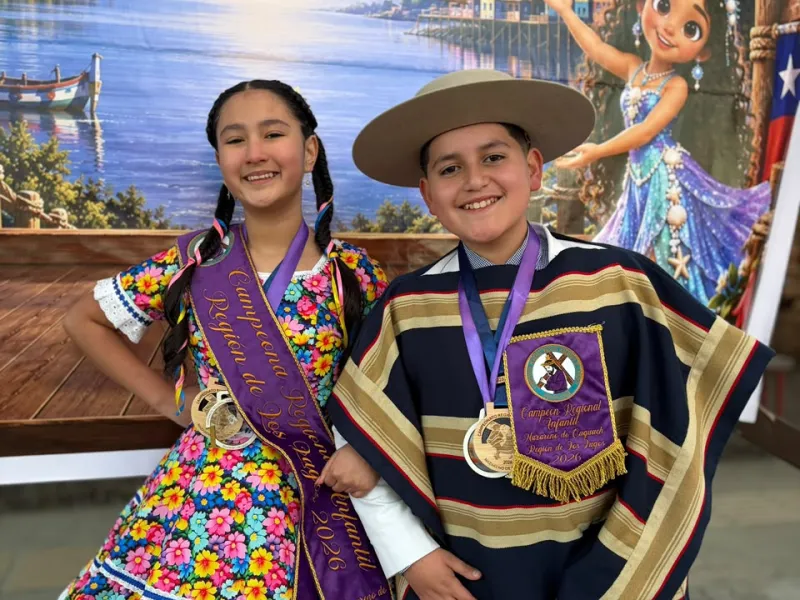 Pareja puertovarina de cueca ganó Campeonato Regional Infantil Nazareno de Caguach