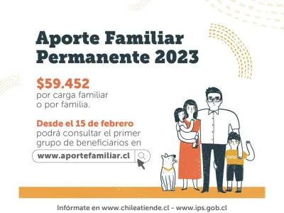 Se Inicia el pago del Aporte Familiar Permanente 2023 en la región de Los Lagos