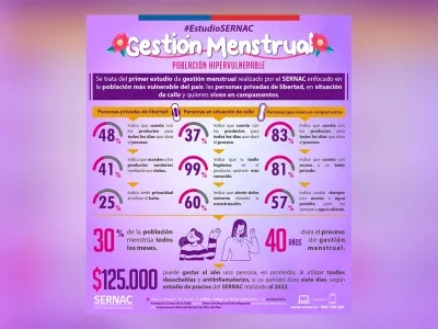 Sernac: Menos de la Mitad de las Internas en Cárceles Accede a Productos de Gestión Menstrual los Días que Necesita