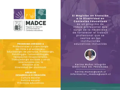 UACh inicia Convocatoria 2023 del Magister en Atención a la Diversidad en Contextos Educativos (MADCE)